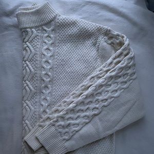 Urban Outfitters Austin Cream Cable Knit Sweater